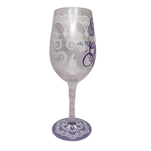 Lolita Bar Drinkware, The Best Grandma Ever Frosted Champagne Wine Glass - Picture 7 of 7